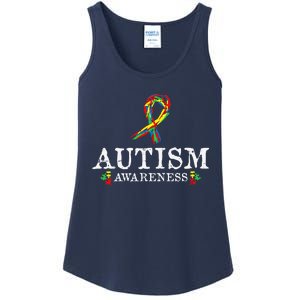 Puzzle Piece Ribbon Autism Awareness Gifts For Adults Ladies Essential Tank