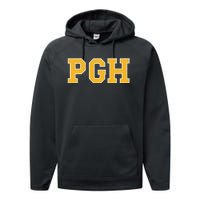 Pittsburgh Pennsylvania Retro Pgh Hometown Pride Performance Fleece Hoodie