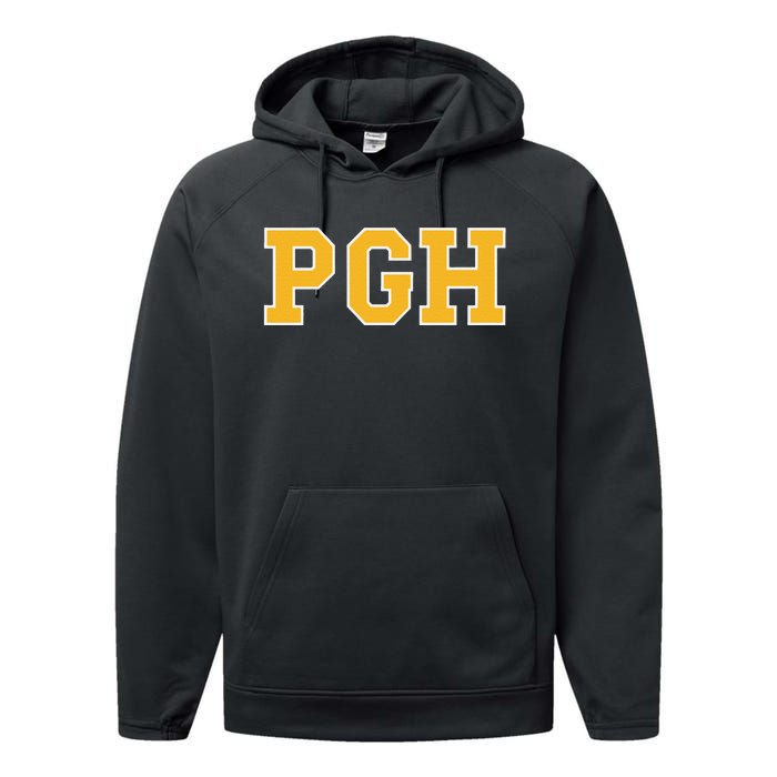 Pittsburgh Pennsylvania Retro Pgh Hometown Pride Performance Fleece Hoodie