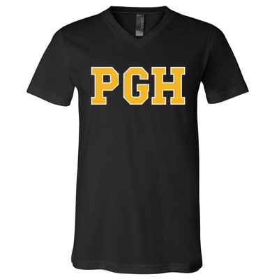 Pittsburgh Pennsylvania Retro Pgh Hometown Pride V-Neck T-Shirt