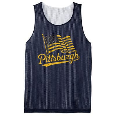 Pittsburgh Pennsylvania Retro Usa American Flag Pride Mesh Reversible Basketball Jersey Tank