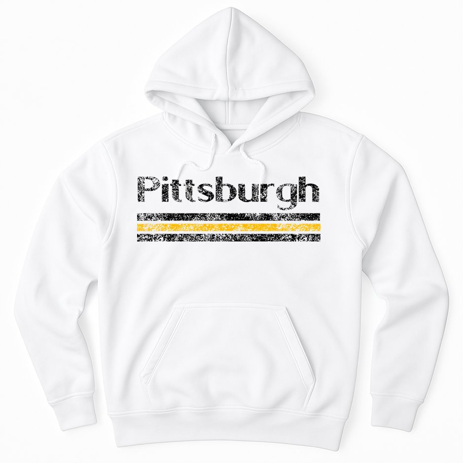 Pittsburgh Pennsylvania Retro Vintage Weathered Throwback Hoodie