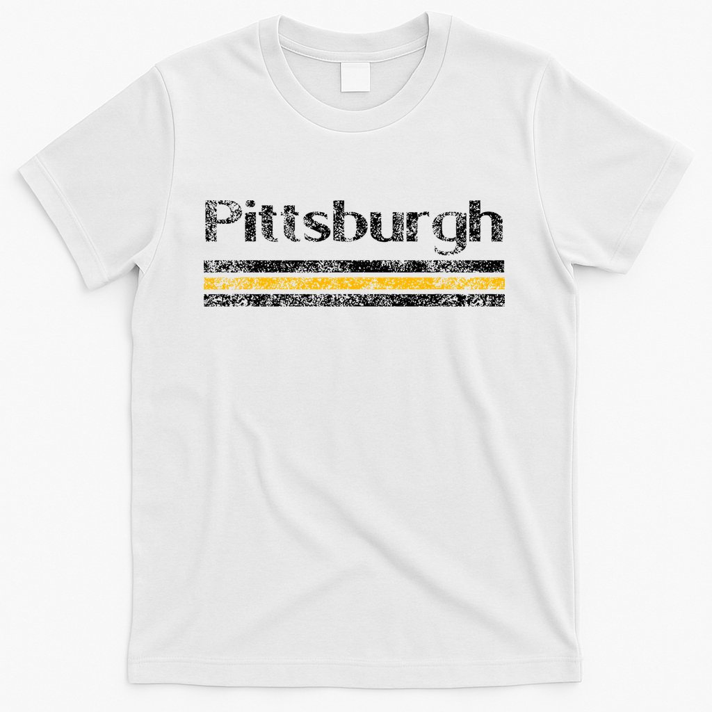 Pittsburgh Pennsylvania Retro Vintage Weathered Throwback T-Shirt