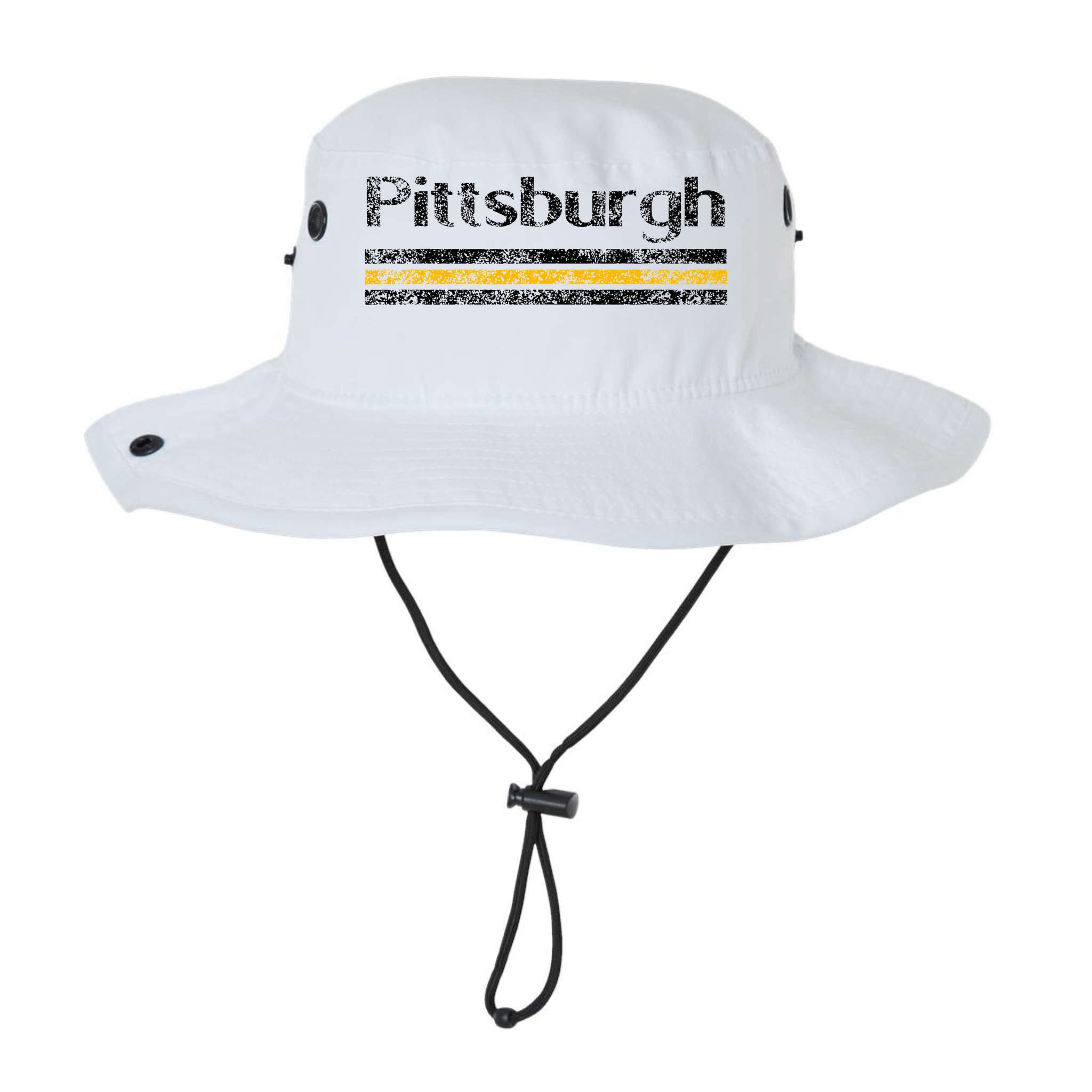 Pittsburgh Pennsylvania Retro Vintage Weathered Throwback Bucket Hat
