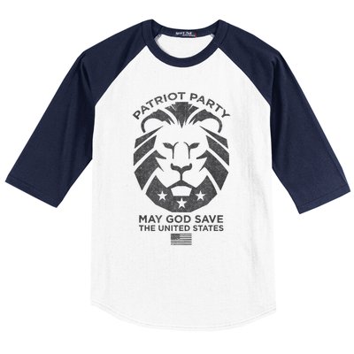 Patriot Party Revolution May God Save The USA Trump 2024 Baseball Sleeve Shirt