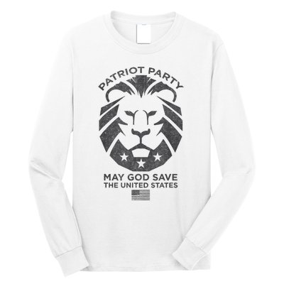 Patriot Party Revolution May God Save The USA Trump 2024 Long Sleeve Shirt