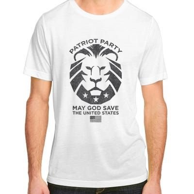 Patriot Party Revolution May God Save The USA Trump 2024 Adult ChromaSoft Performance T-Shirt