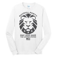 Patriot Party Revolution May God Save The USA Trump 2024 Tall Long Sleeve T-Shirt