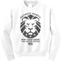 Patriot Party Revolution May God Save The USA Trump 2024 Kids Sweatshirt