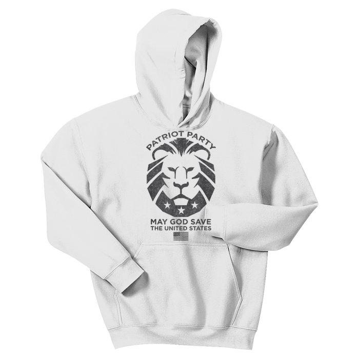 Patriot Party Revolution May God Save The USA Trump 2024 Kids Hoodie