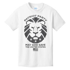 Patriot Party Revolution May God Save The USA Trump 2024 Kids T-Shirt