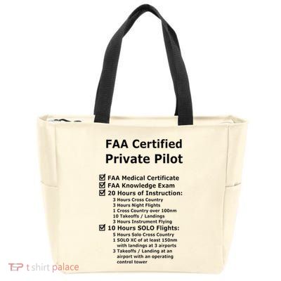 Private Pilot Requirements & Completion Checks Zip Tote Bag