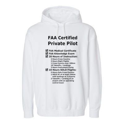 Private Pilot Requirements & Completion Checks Garment-Dyed Fleece Hoodie
