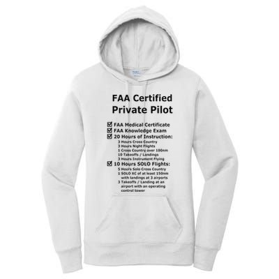 Private Pilot Requirements & Completion Checks Women's Pullover Hoodie