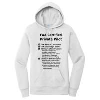 Private Pilot Requirements & Completion Checks Women's Pullover Hoodie