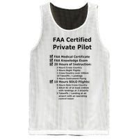 Private Pilot Requirements & Completion Checks Mesh Reversible Basketball Jersey Tank