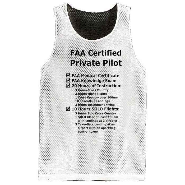 Private Pilot Requirements & Completion Checks Mesh Reversible Basketball Jersey Tank