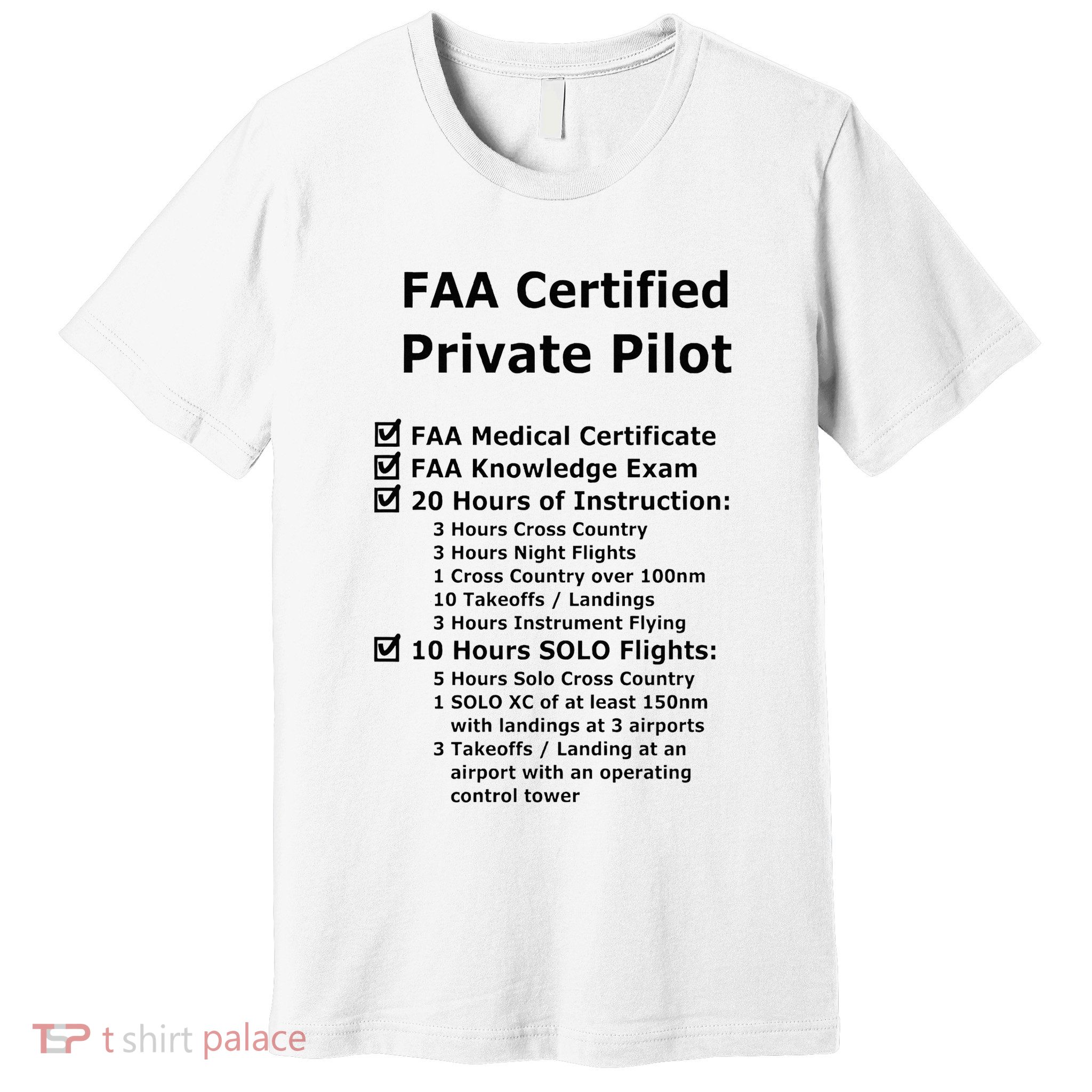 Private Pilot Requirements & Completion Checks Premium T-Shirt