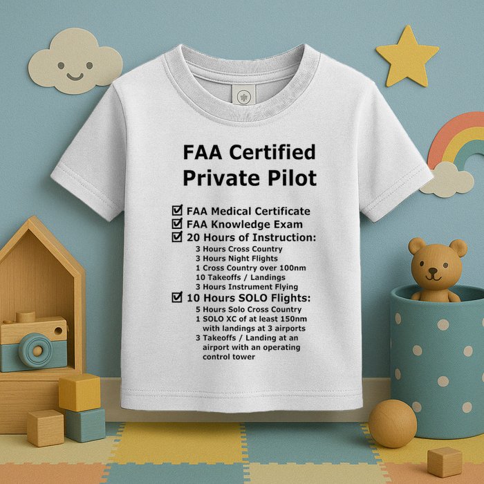 Private Pilot Requirements & Completion Checks Toddler T-Shirt
