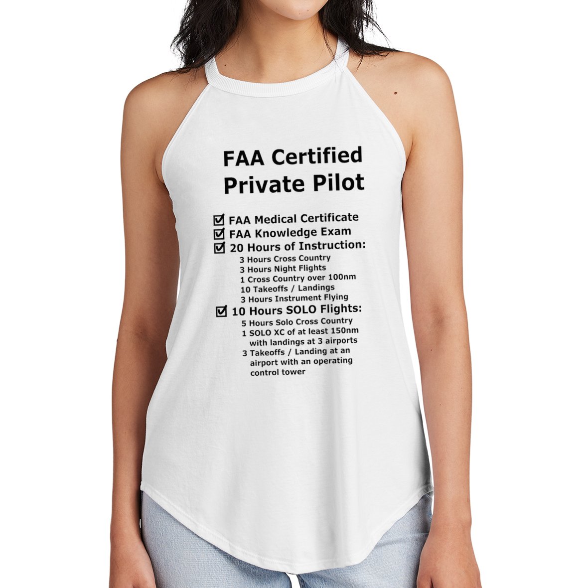 Private Pilot Requirements & Completion Checks Women's Perfect Tri Rocker Tank