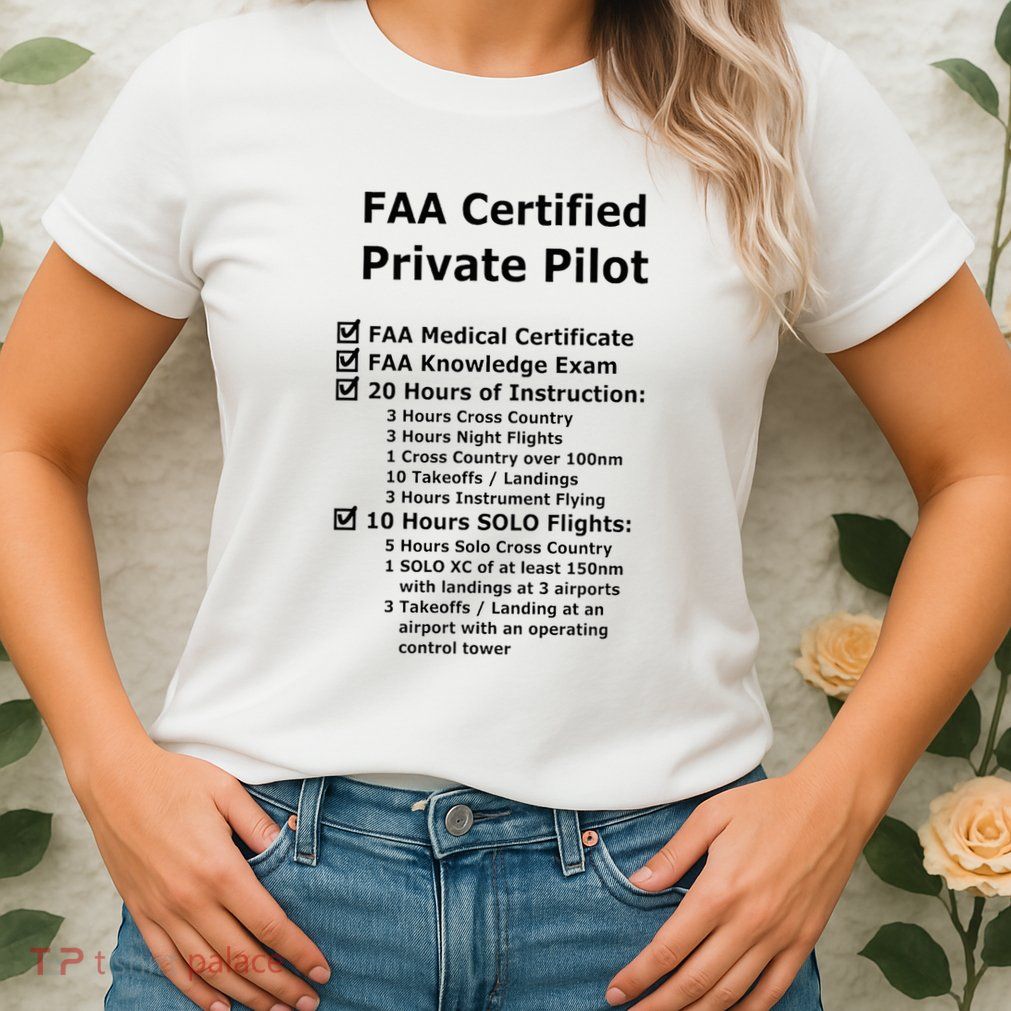 Private Pilot Requirements & Completion Checks Womens T-Shirt