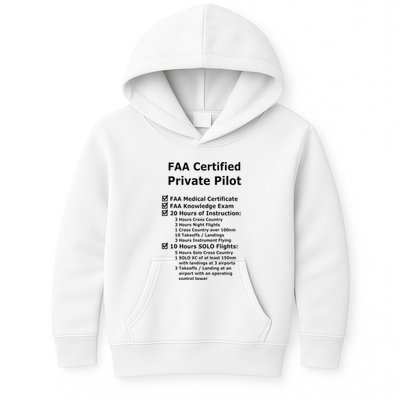 Private Pilot Requirements & Completion Checks Kids Hoodie