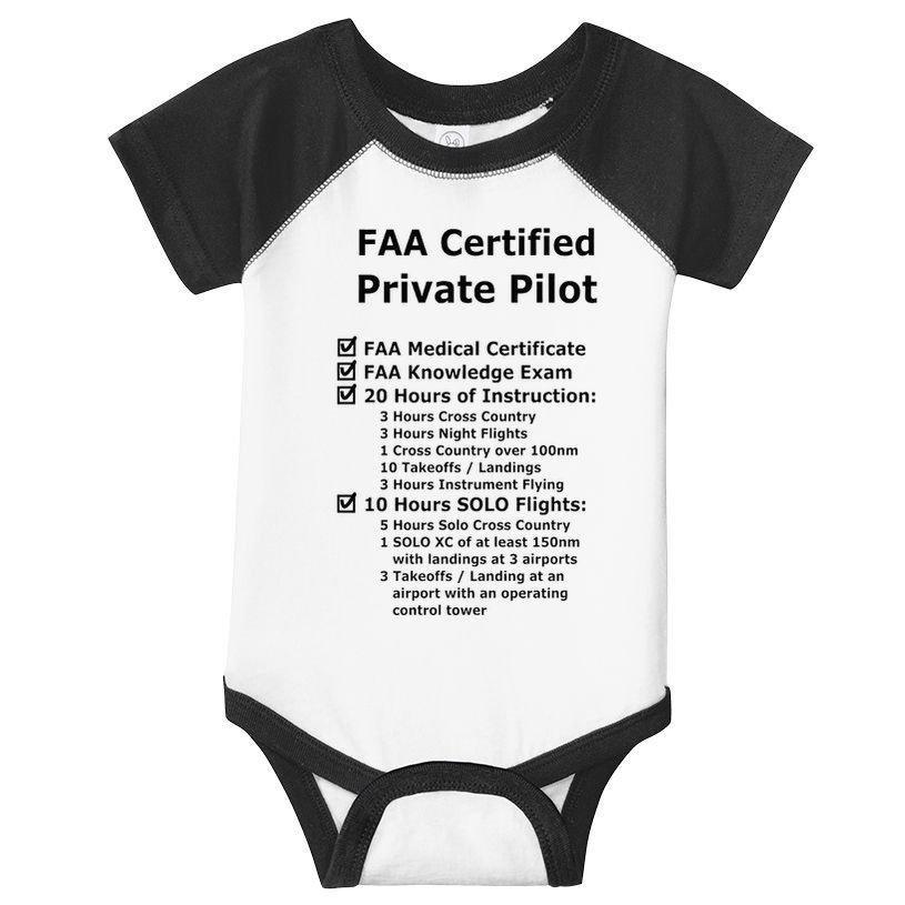 Private Pilot Requirements & Completion Checks Infant Baby Jersey Bodysuit