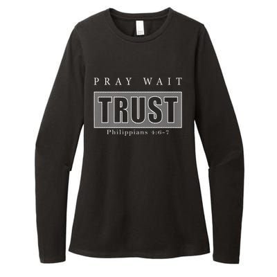 PrayWaitTrust Womens CVC Long Sleeve Shirt