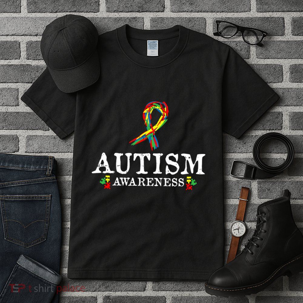 Puzzle Piece Ribbon Autism Awareness Gifts For Adults Tall T-Shirt
