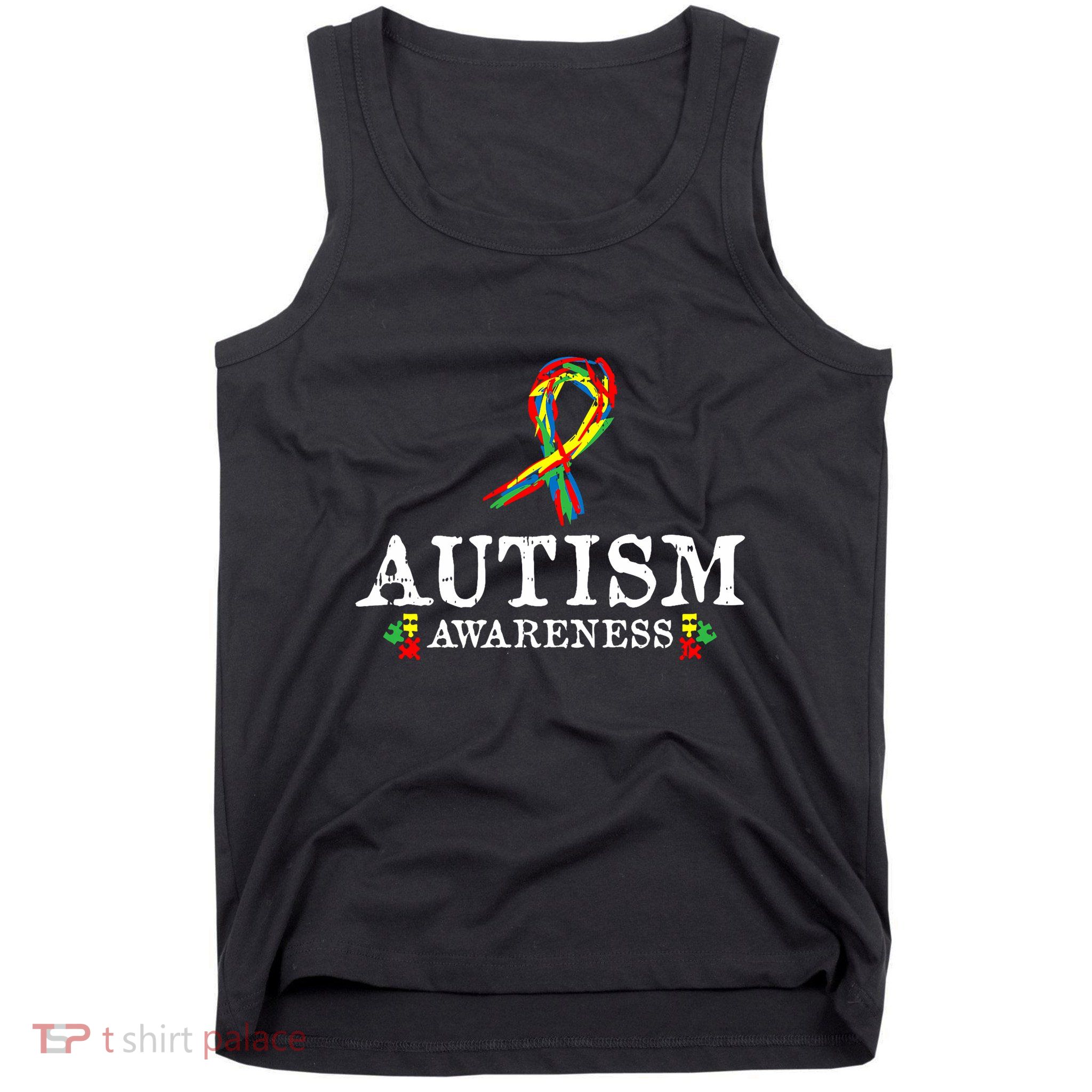 Puzzle Piece Ribbon Autism Awareness Gifts For Adults Tank Top