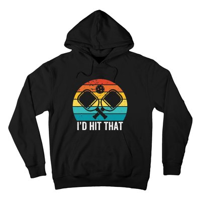 Pickleball Player retro I'd Hit That Retro Gift Hoodie