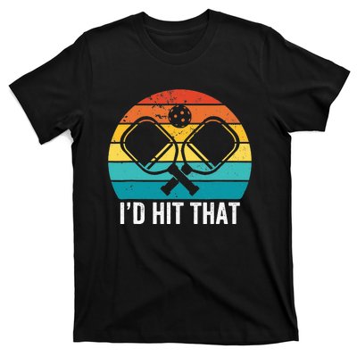 Pickleball Player retro I'd Hit That Retro Gift T-Shirt