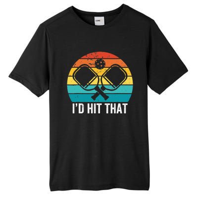 Pickleball Player retro I'd Hit That Retro Gift Tall Fusion ChromaSoft Performance T-Shirt