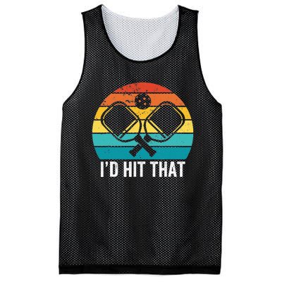 Pickleball Player retro I'd Hit That Retro Gift Mesh Reversible Basketball Jersey Tank