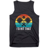 Pickleball Player retro I'd Hit That Retro Gift Tank Top