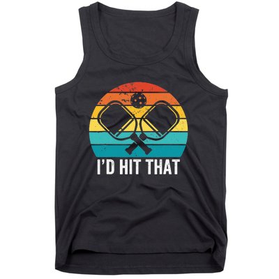 Pickleball Player retro I'd Hit That Retro Gift Tank Top