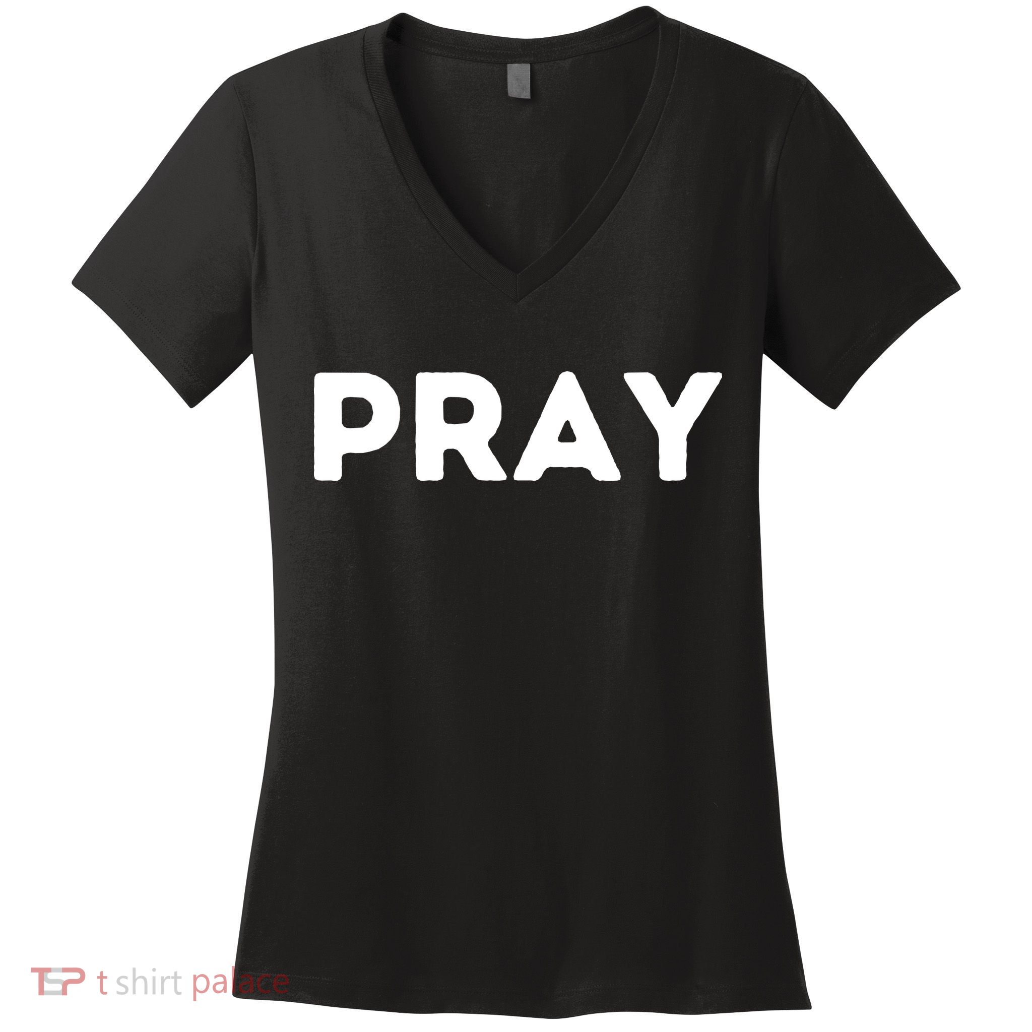 Pray Women's V-Neck T-Shirt