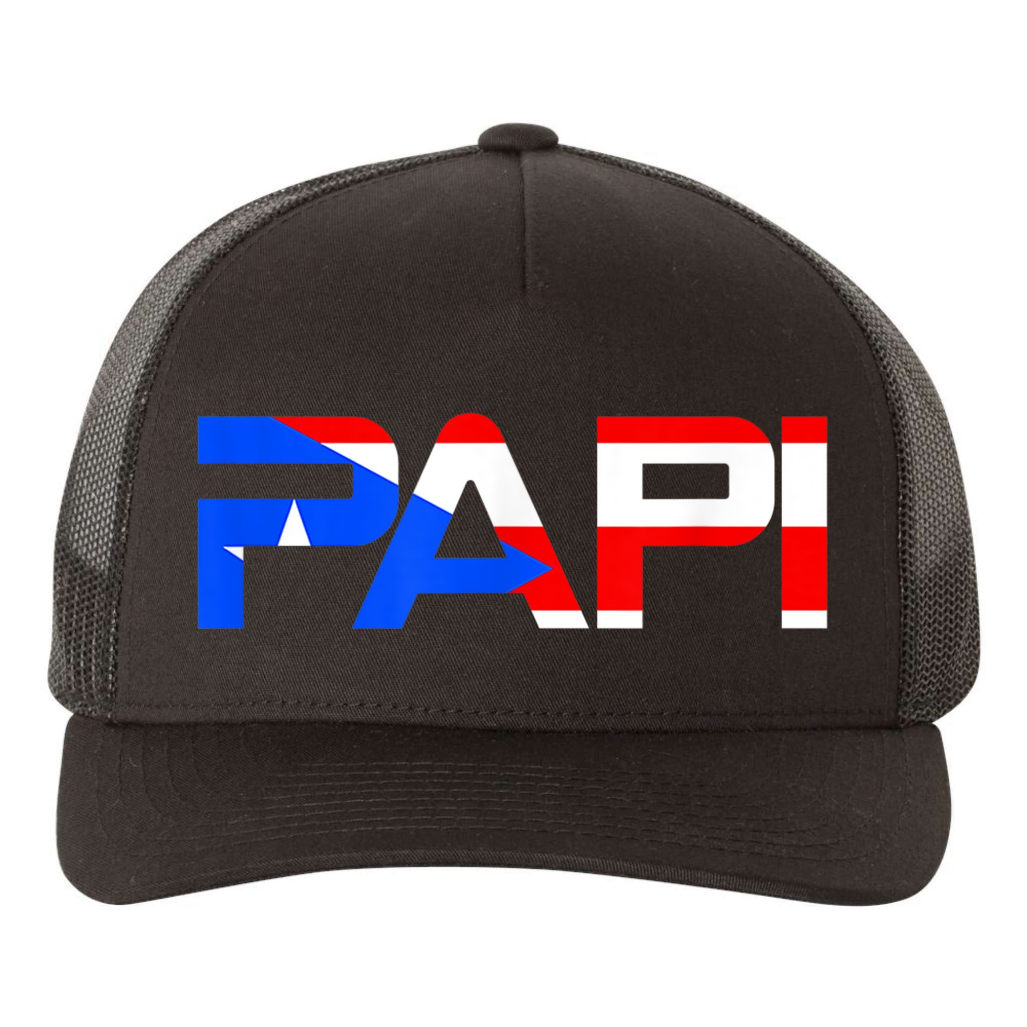 Papi Puerto Rico Flag Yupoong Adult 5-Panel Trucker Hat