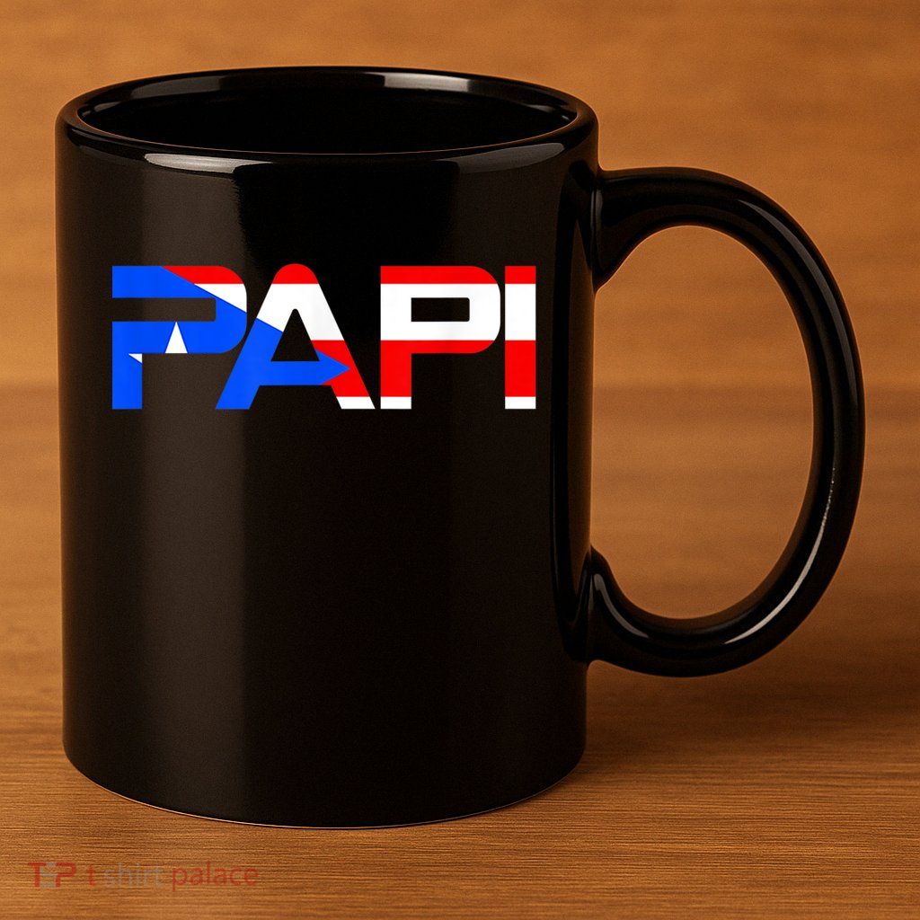 Papi Puerto Rico Flag 11oz C Handle Ceramic Mug