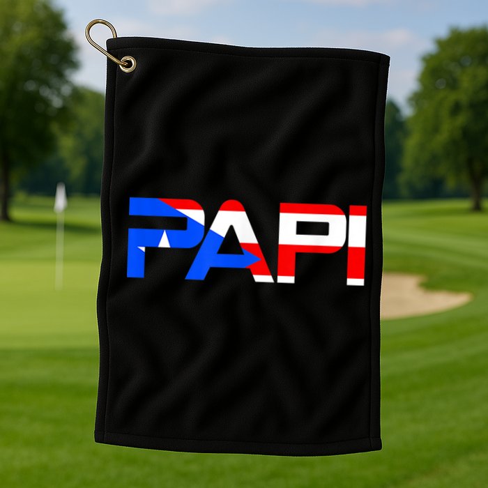 Papi Puerto Rico Flag Golf Towel