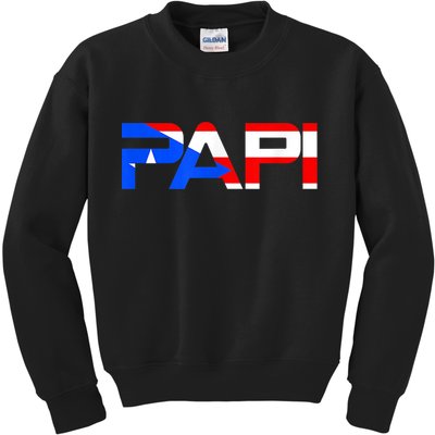 Papi Puerto Rico Flag Kids Sweatshirt