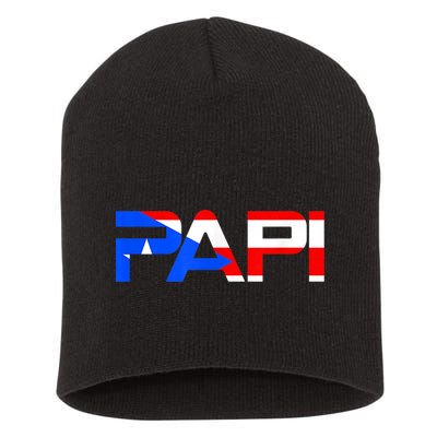 Papi Puerto Rico Flag Short Acrylic Beanie