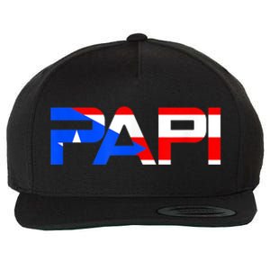 Papi Puerto Rico Flag Wool Snapback Cap