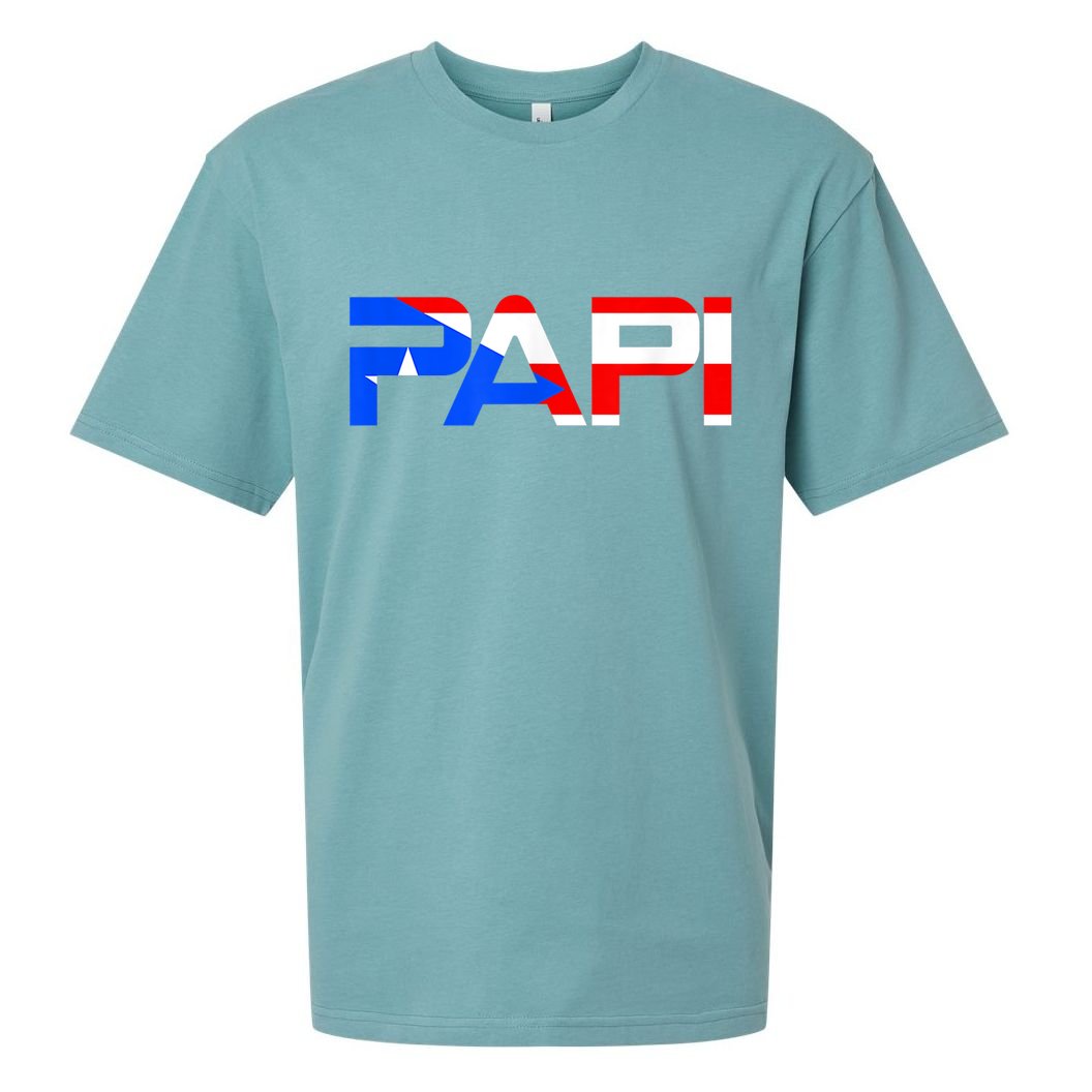 Papi Puerto Rico Flag Sueded Cloud Jersey T-Shirt