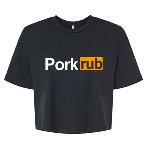 Porkrub, Pork Rub Funny BBQ Smoker & Barbecue Grilling Bella+Canvas Jersey Crop Tee