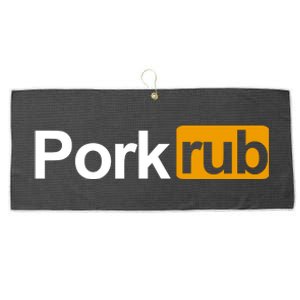 Porkrub, Pork Rub Funny BBQ Smoker & Barbecue Grilling Large Microfiber Waffle Golf Towel