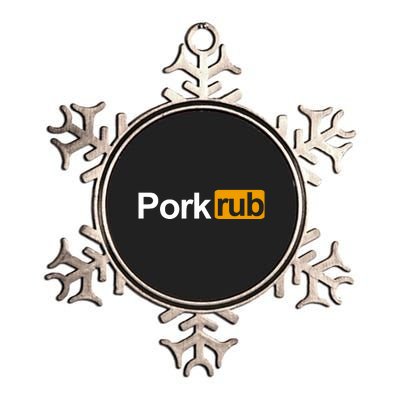 Porkrub, Pork Rub Funny BBQ Smoker & Barbecue Grilling Metallic Star Ornament