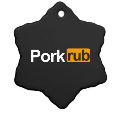 Porkrub, Pork Rub Funny BBQ Smoker & Barbecue Grilling Ceramic Star Ornament