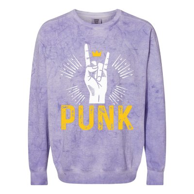 Punk Punk Rock Music Rocker Punker Colorblast Crewneck Sweatshirt