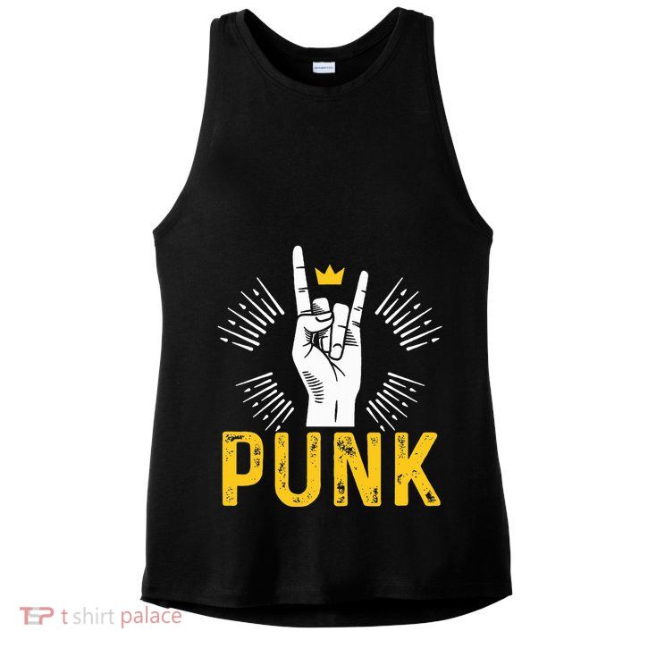 Punk Punk Rock Music Rocker Punker Ladies PosiCharge Tri-Blend Wicking Tank